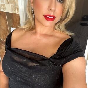 Alex Evenings Black Draped Maxi Dress